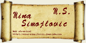 Mina Simojlović vizit kartica